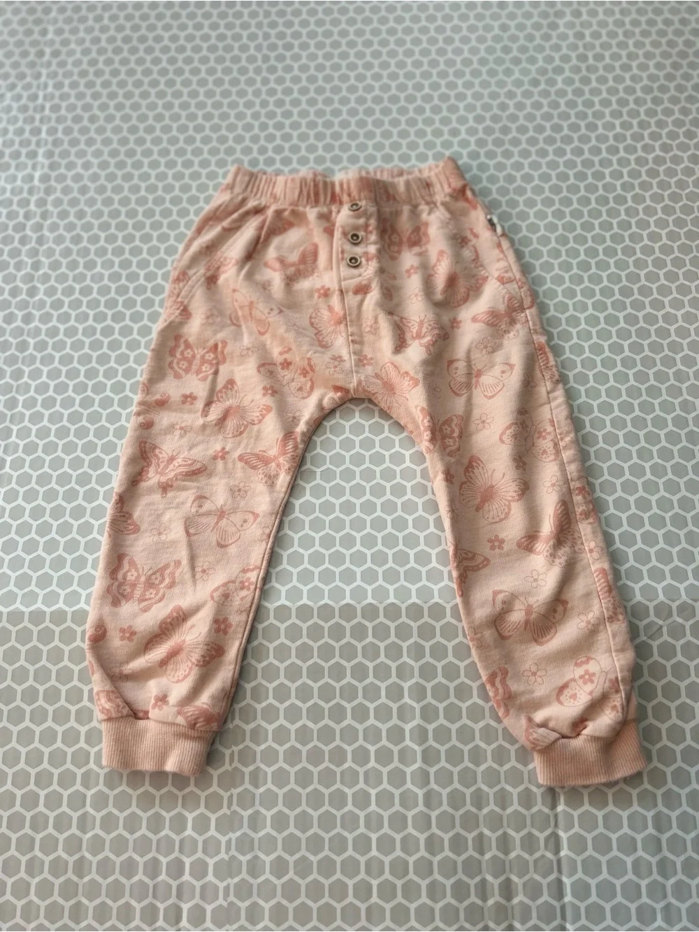 Rabbit & Bear Girls Peach Butterfly Two-Piece Set Size 4T